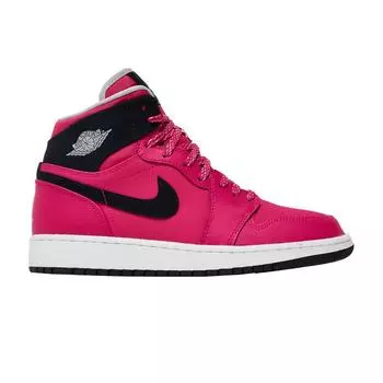 Детские кроссовки Air Jordan 1 Retro High GG Vivid Pink Dark-Obsidian-Wolf-Grey-White 332148-609