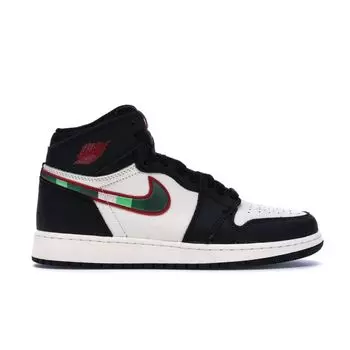 Детские кроссовки Air Jordan 1 Retro High GS A Star Is Born Black Sail-University-Blue-Varsity-Red 575441-015