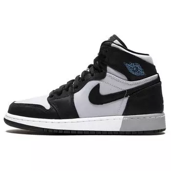 Детские кроссовки Air Jordan 1 Retro High GS Aluminium Grey Black Aluminium-White-Wolf-Grey 332148-005