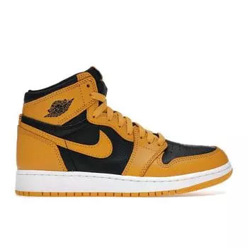 Детские кроссовки Air Jordan 1 Retro High OG GS Pollen Желтый Черный Белый 575441-701 36