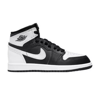 Детские кроссовки Air Jordan 1 Retro High OG PS Black White 2.0 FD1412-010 28