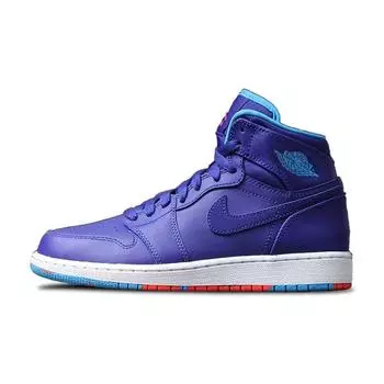 Детские кроссовки Air Jordan 1 Retro High GS Deep Royal Blue Deep-Royal-Blue Blue-Lagoon-Infrared-23 705300-433 37.5