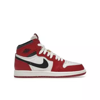 Детские кроссовки Air Jordan 1 Retro High OG PS Chicago Lost & Found Red Varsity-Red Black FD1412-612 29.5