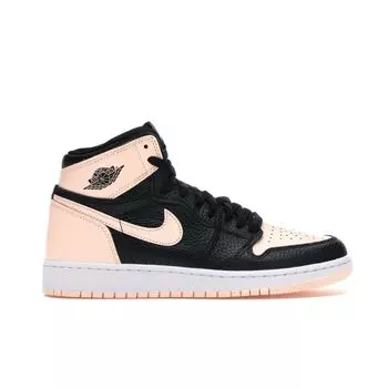 Детские кроссовки Air Jordan 1 Retro High OG GS Crimson Tint Pink Black Crimson-Tint-White 575441-081
