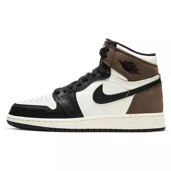Детские кроссовки Air Jordan 1 Retro High OG GS Dark Mocha Brown Sail Black 575441-105