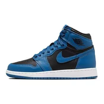 Детские кроссовки Air Jordan 1 Retro High OG GS Dark Marina Blue Black White 575441-404 36.5