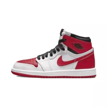 Детские кроссовки Air Jordan 1 Retro High OG PS Heritage Red White University-Red AQ2664-161 35