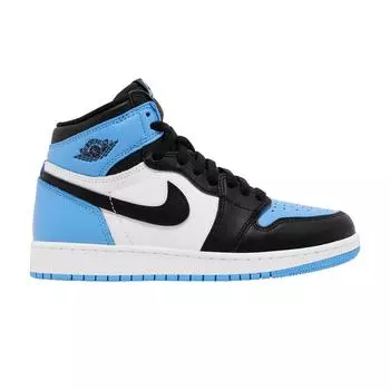 Детские кроссовки Air Jordan 1 Retro High OG GS UNC Toe Blue University-Blue Black FD1437-400 36