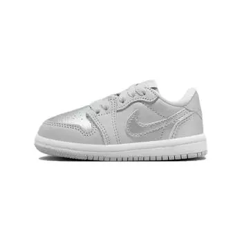 Детские кроссовки Air Jordan 1 Retro Low OG TD Metallic Silver Серые нейтрально-серые белые FQ5435-002 21
