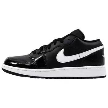 Детские кроссовки Air Jordan 1 Retro Low BG Черные Бело-Белые 553560-002 35.5