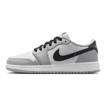 Детские кроссовки Air Jordan 1 Retro Low OG GS Barons Серый Белый Черный CZ0858-110 38.5