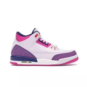 Детские кроссовки Air Jordan 3 Retro GG Barely Grape Purple Hyper-Crimson Fire-Pink 441140-500