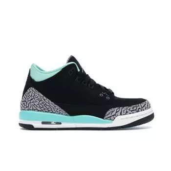 Детские кроссовки Air Jordan 3 Retro GG Black Mint Iron-Purple-Bleached-Burquoise-Wolf-Grey 441140-045