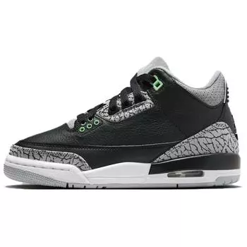 Детские кроссовки Air Jordan 3 Retro GS Green Glow Black Wolf-Grey White DM0967-031 36