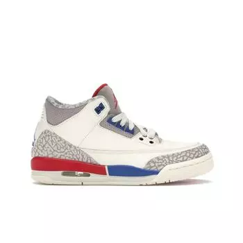 Детские кроссовки Air Jordan 3 Retro GS International Flight White Sail Sport-Royal-Fire-Red 398614-140
