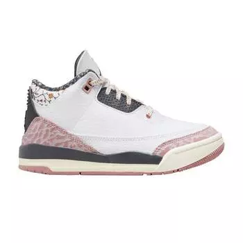 Детские кроссовки Air Jordan 3 Retro PS Vintage Floral Белый антрацит Red-Stardust FQ9174-100 28