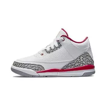 Детские кроссовки Air Jordan 3 Retro PS Cardinal Red White Light-Curry Cement-Grey 429487-126 31