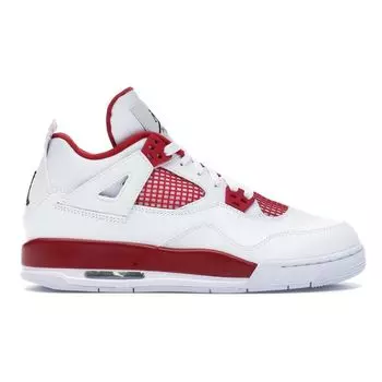 Детские кроссовки Air Jordan 4 Retro BG Alternate 89 White Gym-Red Black 408452-106
