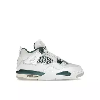 Детские кроссовки Air Jordan 4 Retro GS Oxidized Green белые нейтрально-серые FQ8213-103 36