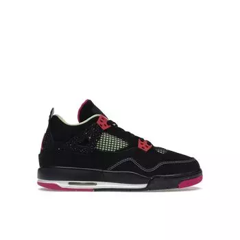 Детские кроссовки Air Jordan 4 Retro GS Fuchsia Black Fuchsia-Flash Liquid-Lime 705344-027