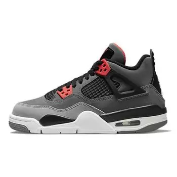 Детские кроссовки Air Jordan 4 Retro GS Infrared Серые Dark-Grey Infrared-23 408452-061 35.5