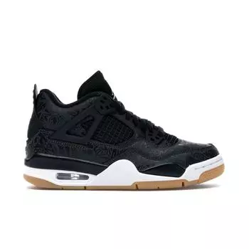 Детские кроссовки Air Jordan 4 Retro GS Laser Black White Gum-Light CI2970-001