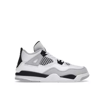 Детские кроссовки Air Jordan 4 Retro PS в стиле милитари, черные, белые, нейтрально-серые, BQ7669-111 32