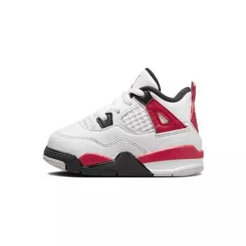 Детские кроссовки Air Jordan 4 Retro TD Red Cement White Fire-Red Black BQ7670-161 22