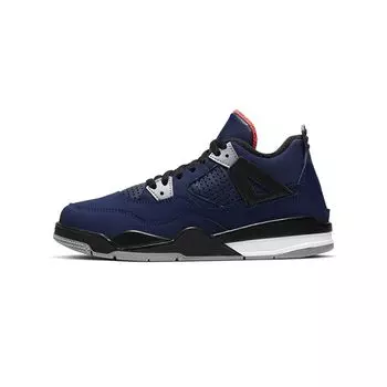 Детские кроссовки Air Jordan 4 Retro Winter PS Loyal Blue White Habanero-Red Black BQ7669-401