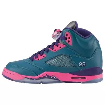 Детские кроссовки Air Jordan 5 Retro GS Teal Green Pink-Purple 440892-307
