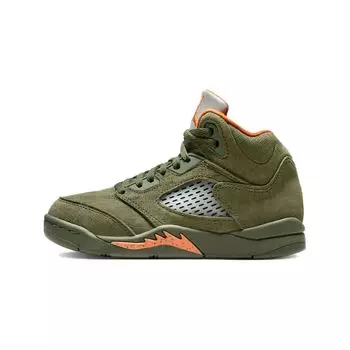 Детские кроссовки Air Jordan 5 Retro PS Olive 2024 Green Army-Oliv Solar-Orange 440889-308 33.5
