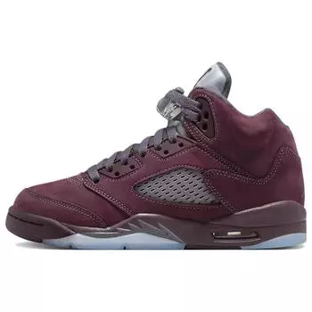 Детские кроссовки Air Jordan 5 Retro SE GS Burgundy 2023 красные темно-бордовые светло-графитовые FN4233-600 36