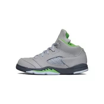 Детские кроссовки Air Jordan 5 Retro TD Green Bean 2022 Grey Silver Flint-Grey DQ3736-003 22