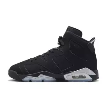 Детские кроссовки Air Jordan 6 Retro GS Chrome черный металлик-серебристый DX2835-001 36.5
