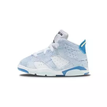 Детские кроссовки Air Jordan 6 Retro TD Washed Denim 2022 Blue White Dutch-Blue DX6177-100 22