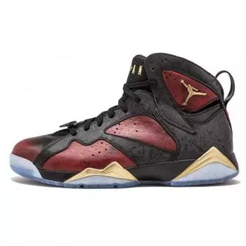 Детские кроссовки Air Jordan 7 Retro GS Doernbecher Black University-Red-Metallic-Gold 898650-015