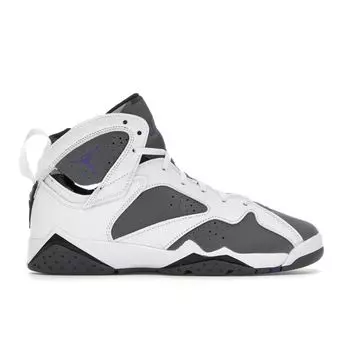 Детские кроссовки Air Jordan 7 Retro GS Flint 2021 White Flint-Grey Varsity-Purple DJ2777-100 36.5