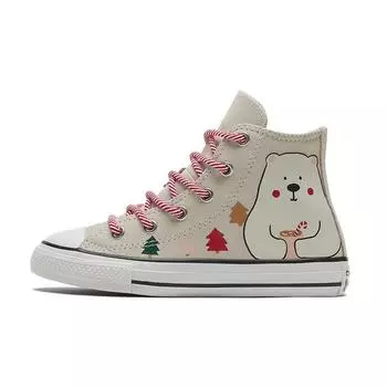 Детские кроссовки Converse Chuck Taylor All Star High GS Winter Holidays Pink Vintage-White White 670050C