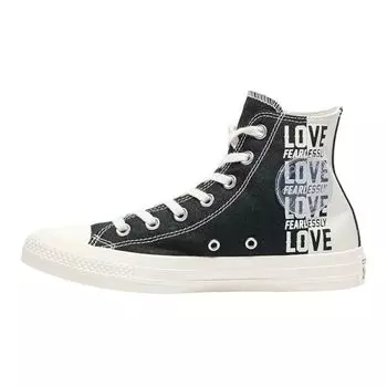 Детские кроссовки Converse Chuck Taylor All Star High Love Fearless Black Egret University-Red 168228F 40