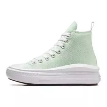 Детские кроссовки Converse Chuck Taylor All Star Move на платформе High GS Sticky Aloe Синий Белый Черный A06350C 37