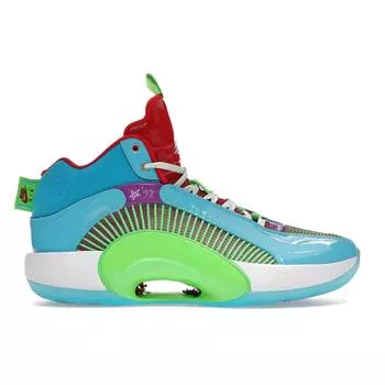 Детские кроссовки Jayson Tatum x Air Jordan 35 PF GS Greatest Gift Blue Blue-Fury Green-Spark DJ9884-400 36.5