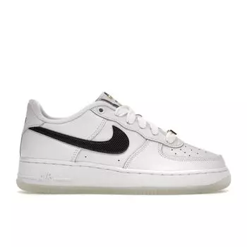 Детские кроссовки Nike Air Force 1 07 GS Bronx Origins Белый Черный Металлик-Золото DX2309-100 37.5