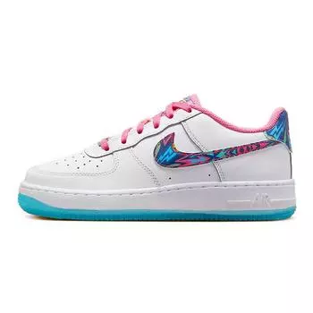 Детские кроссовки Nike Air Force 1 Low GS All-Star 2023 White Pink-Glow Speed-Yellow DZ4883-100 35.5