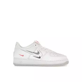 Детские кроссовки Nike Air Force 1 Low GS Multi-Swoosh White Particle-Grey Photon-Dust DO6486-100 36.5