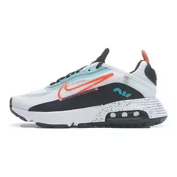 Детские кроссовки Nike Air Max 2090 GS White Turf Orange в крапинку Черный аквамарин CJ4066-106 36