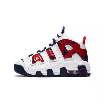Детские кроссовки Nike Air More Uptempo PS Red Navy Camo White Blue-Void University-Red CZ7886-100