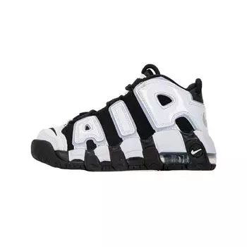 Детские кроссовки Nike Air More Uptempo PS Black Cobalt Bliss белые разноцветные DQ6201-001 28