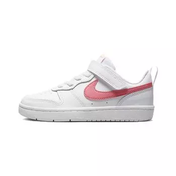 Детские кроссовки Nike Court Borough Low 2 PSV White Coral Chalk светло-оранжевые BQ5451-124 28