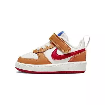 Детские кроссовки Nike Court Borough Low 2 TD Sail Hot Curry кремовые Game-Royal University-Red BQ5453-119 21