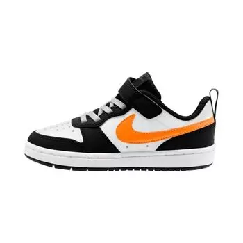 Детские кроссовки Nike Court Borough Low 2 PS White Black Orange Dark-Smoke-Grey Total-Orange BQ5451-115 28